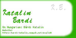 katalin bardi business card