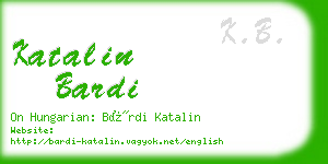 katalin bardi business card